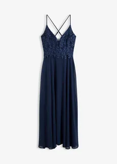 Jurk met spaghettibandjes • donkerblauw • bonprix online shop