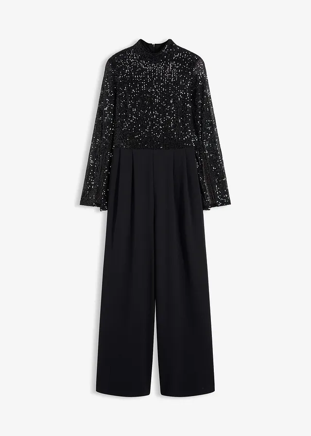 Salopetă din jerse, cu paiete