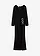 Maxi jurk met strass applicatie, Kleur: zwart