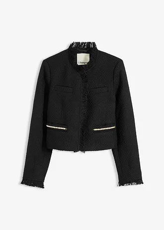 Cropped bouclé blazer