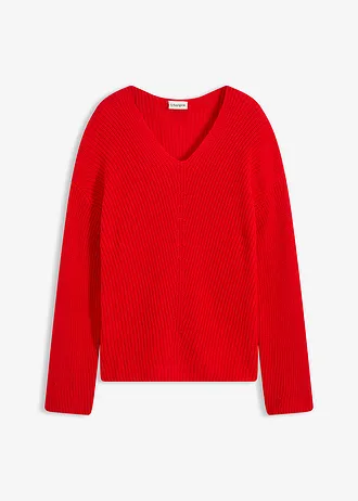 Pull oversize en laine mélangée • rouge lave • Boutique bonprix
