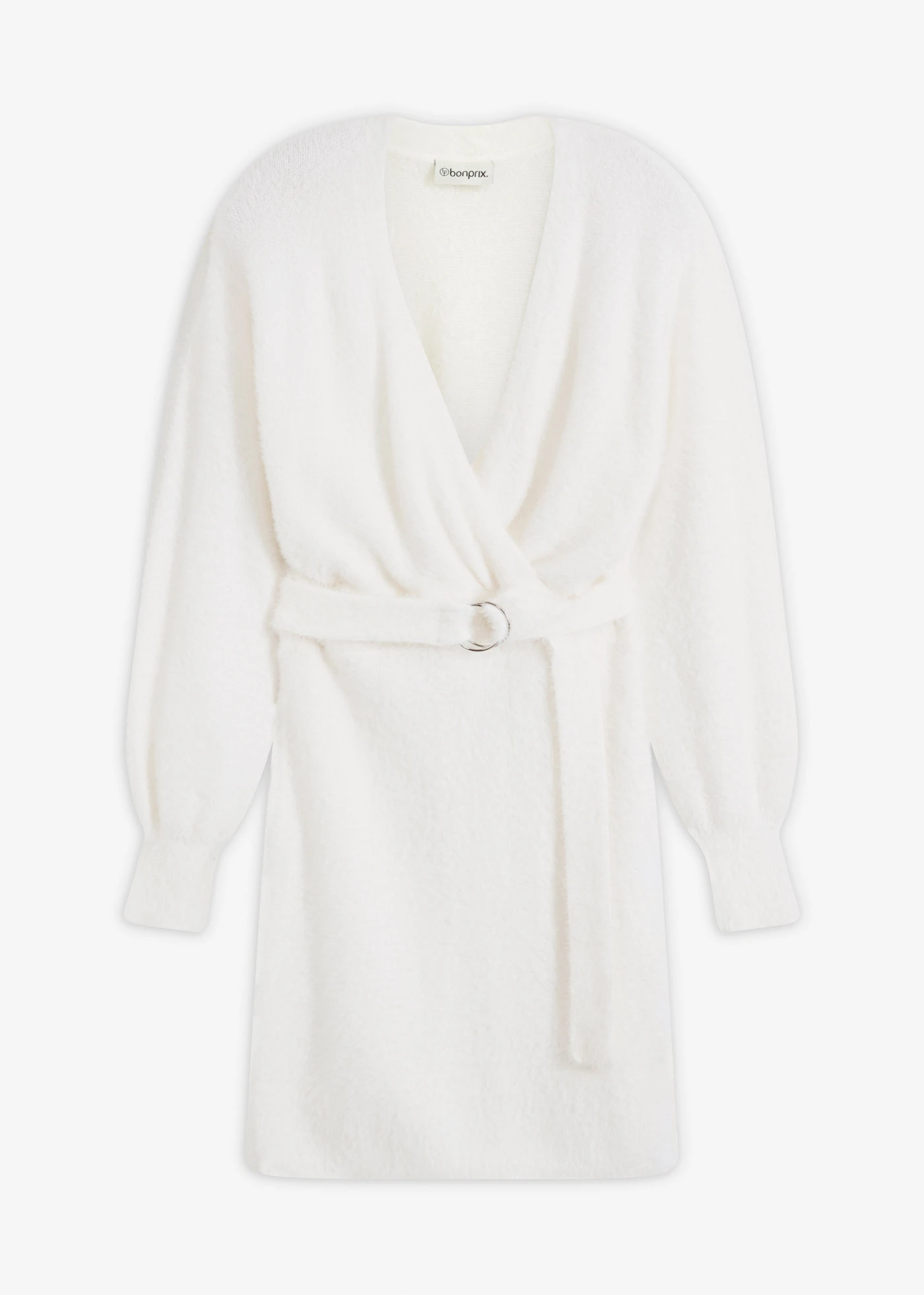 Gebreide jurk met accessoire • wit • bonprix online shop