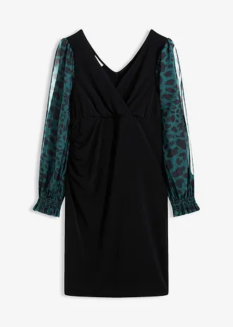 Aansluitende mini-jurk met cut-outs aan de mouwen