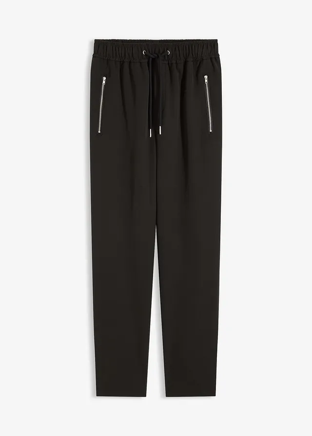 Pantaloni cu elastic și șiret în talie, cu talie comodă