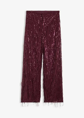 Pantalon à sequins et franges