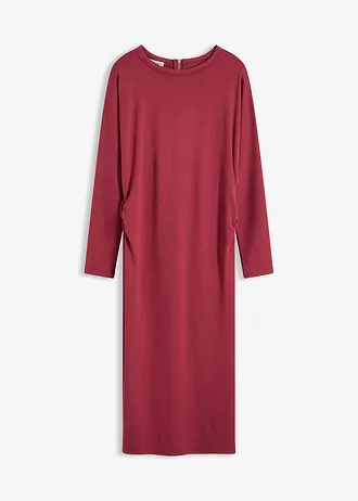 Robe midi en Punto di Roma confortable • rouge prune • Boutique bonprix