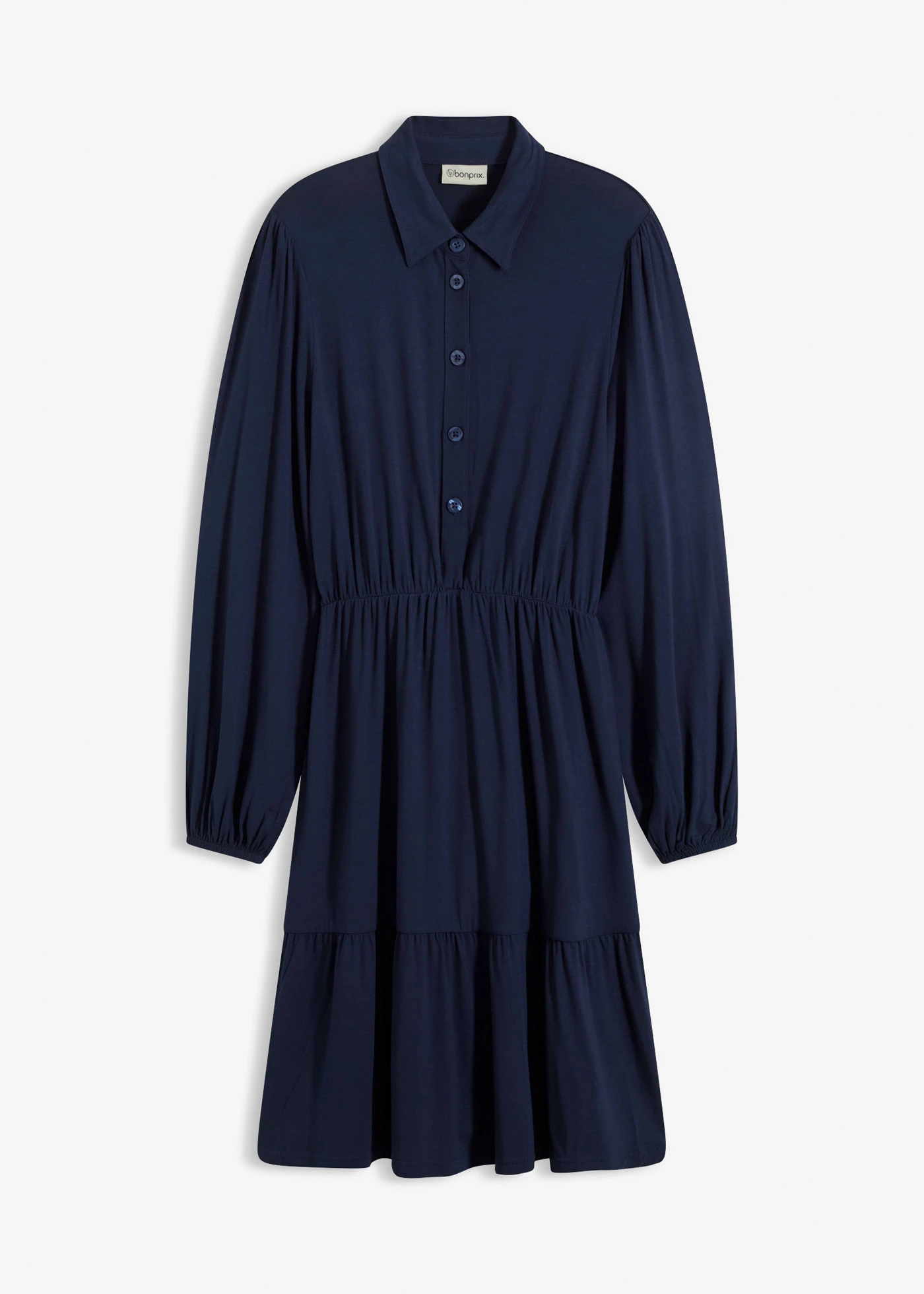 Žerzejové šaty z jemné směsi s viskózou • tmavě modrá • bonprix obchod
