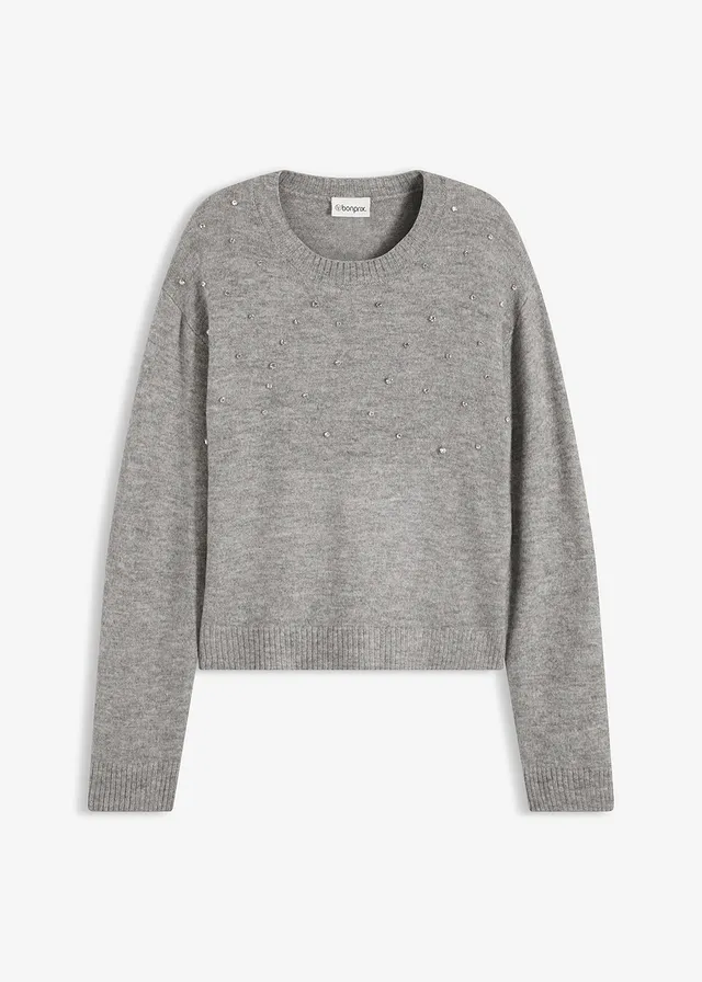 Sweter o pudełkowym kroju - Bonprix
