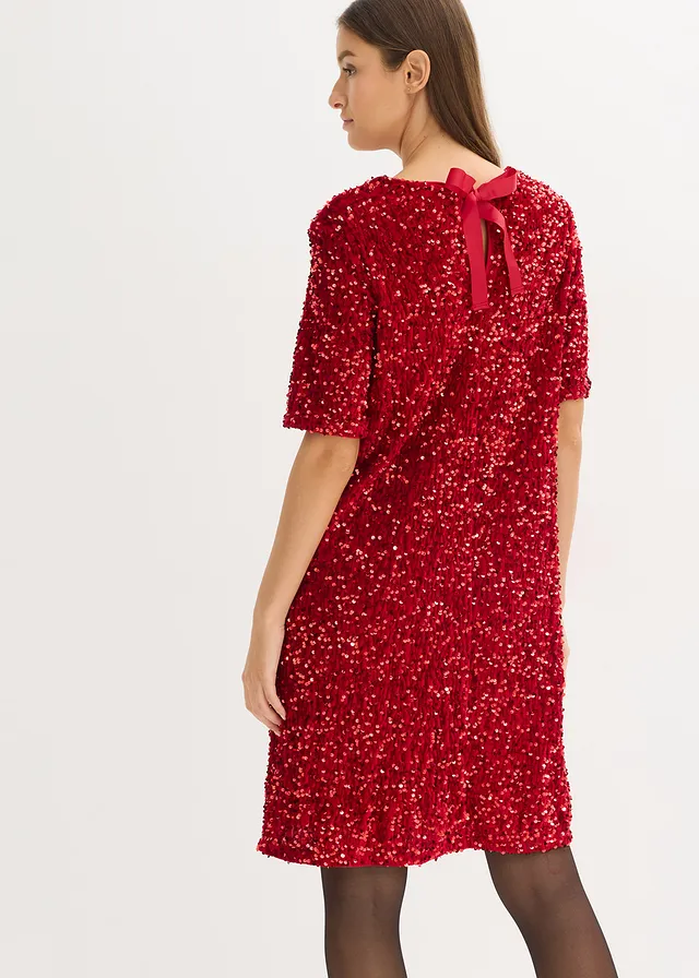 Robe courte à sequins • rouge piment • product-page.page-title-suffix