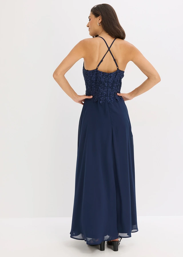 Robe à fines bretelles, Couleur: bleu foncé