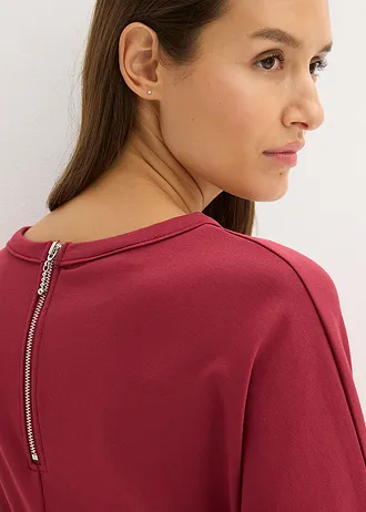 Robe midi en Punto di Roma confortable • rouge prune • Boutique bonprix