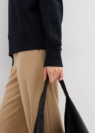 Mikina oversize z mäkkého scuba materiálu • čierna • obchod bonprix