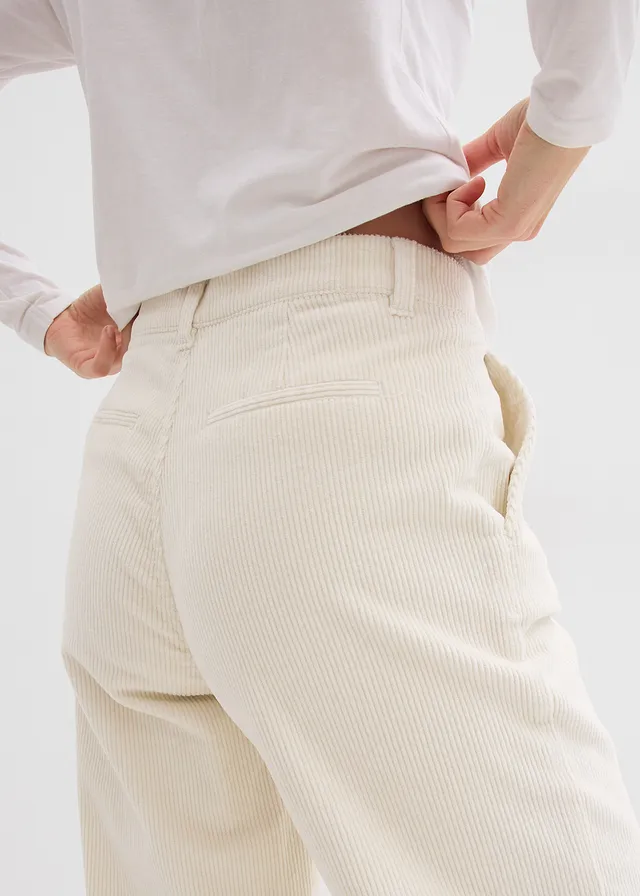 Wijde corduroy broek • parelwit • product-page.page-title-suffix