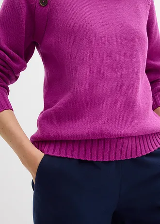 Pulover asimetric • fucsia închis • magazin bonprix