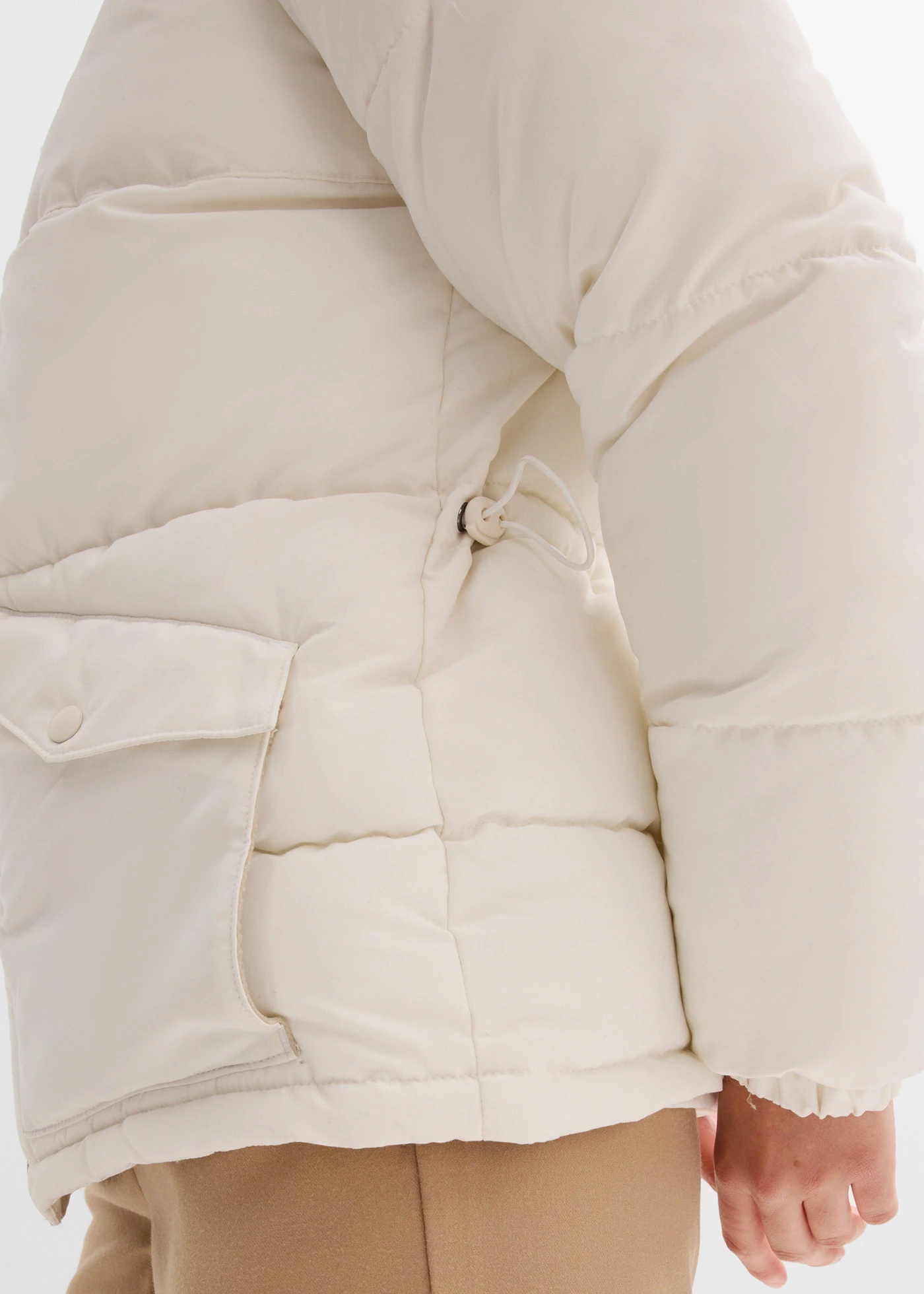 Doudoune avec col à doublure peluche • blanc nacré • Boutique bonprix