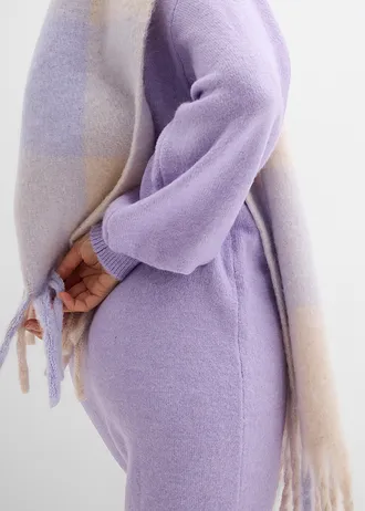 Gebreide gemêleerde jurk • zacht lila • bonprix online shop
