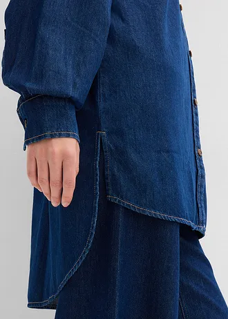 Chemisier oversize en jean épais, 100% coton • bleu foncé denim brut • Boutique bonprix