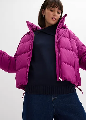 Korte gewatteerde jas • donkerfuchsia • bonprix online shop