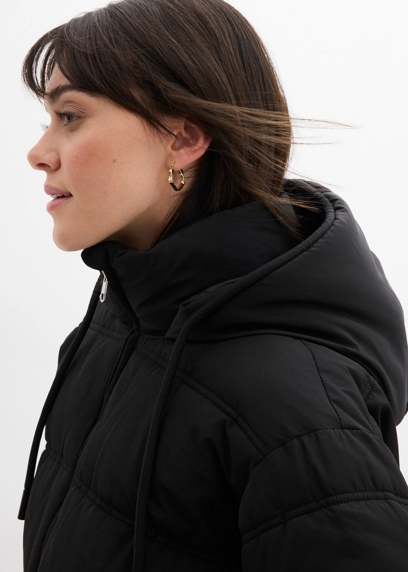 Korte gewatteerde jas • zwart • bonprix online shop