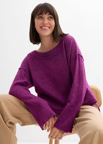 Oversized trui • donkerfuchsia • bonprix online shop