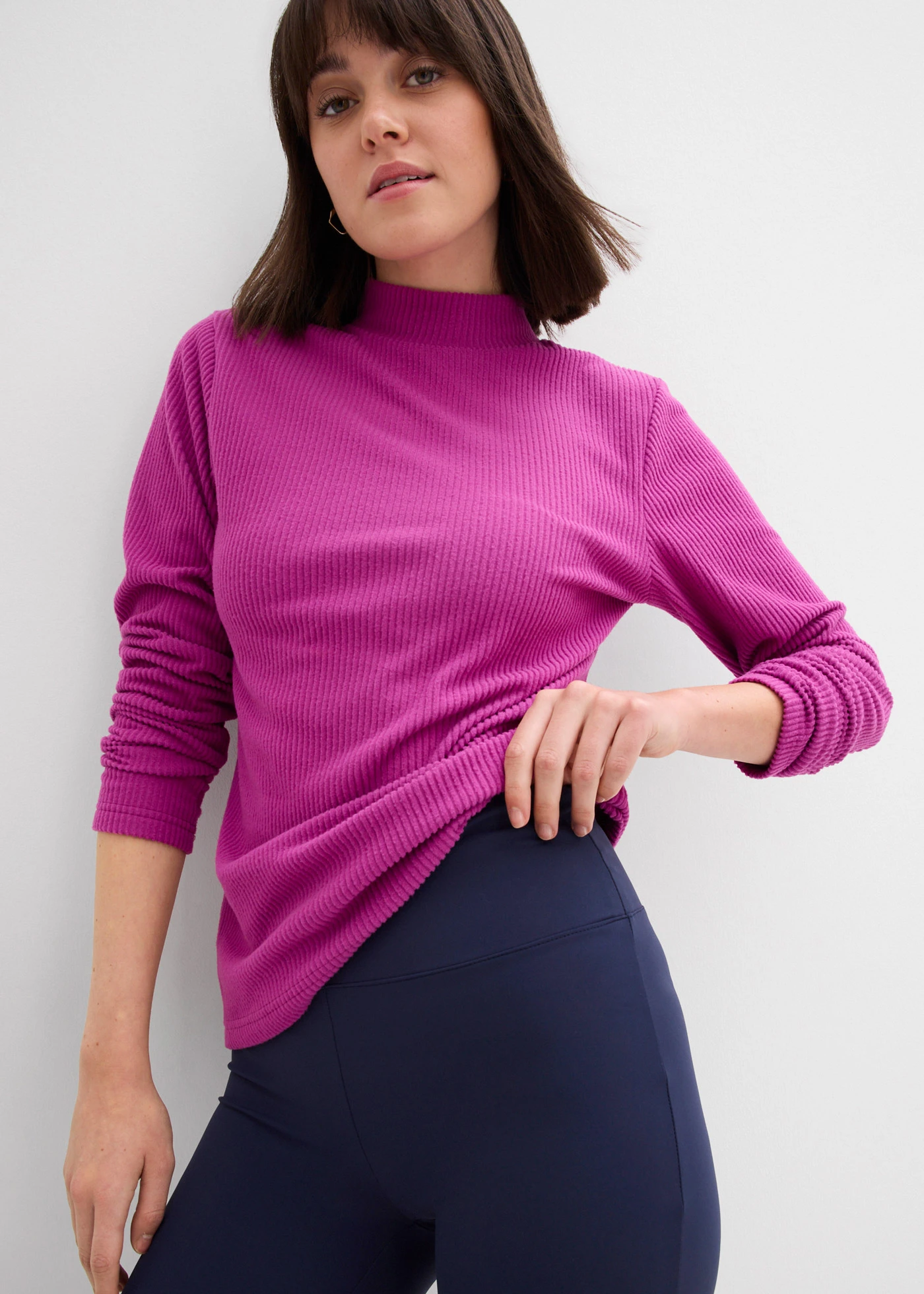 Legging avec fermeture zippée dans la couture • bleu foncé • Boutique bonprix