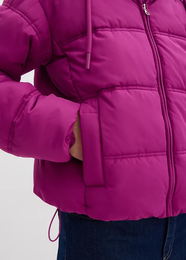 Korte gewatteerde jas • donkerfuchsia • product-page.page-title-suffix
