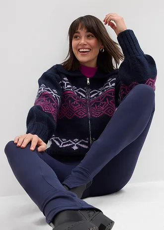 Legging rejtett cipzárral • sötétkék • bonprix áruház