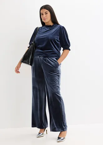 Shirt van zacht fluweel, Kleur: esdoornrood