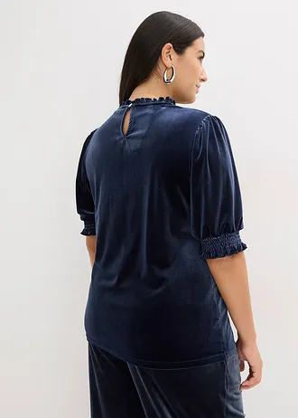 Shirt van zacht fluweel, Kleur: esdoornrood