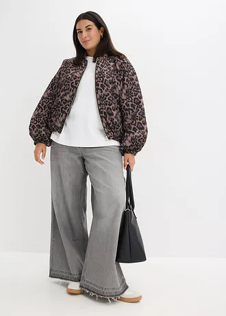 Bluzon, barva: hnědá s leopardím potiskem