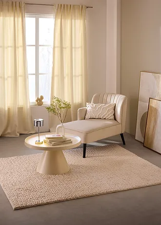 Rideau opaque en velours chenille doux (1 pce) • crème • Boutique bonprix