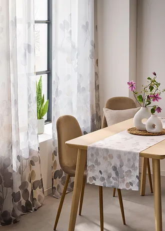 Gedessineerde tafelloper, waterafstotend • wit-grijs • bonprix online shop