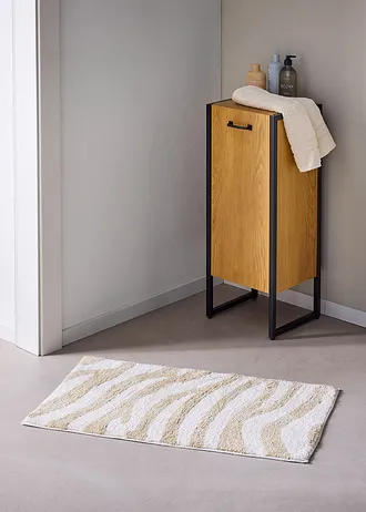 Badmat met zebra dessin, Kleur: ecru zebraprint