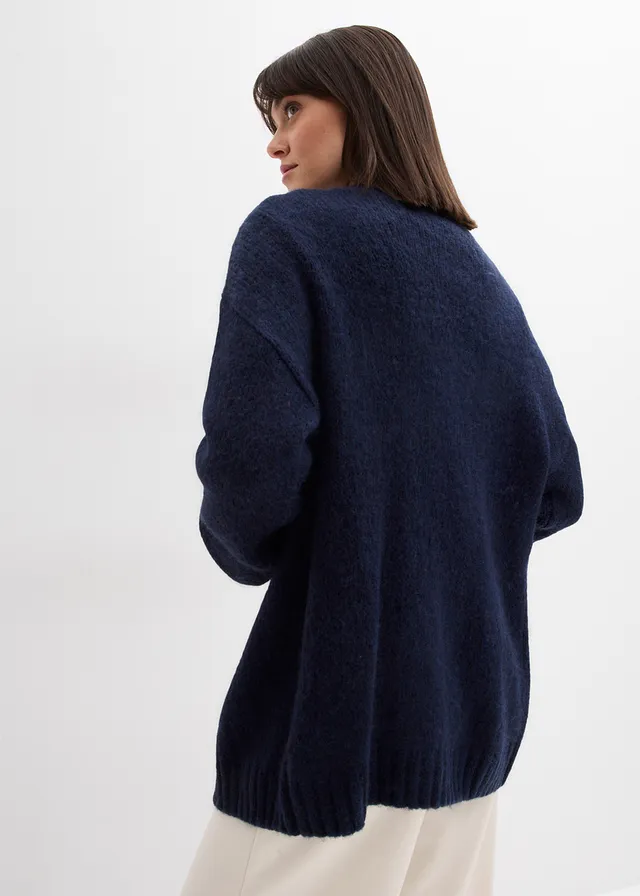 Gilet en grosse maille oversize • bleu foncé • product-page.page-title-suffix