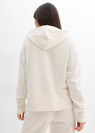 Sweat à capuche en jersey milano confortable • blanc nacré • Boutique bonprix