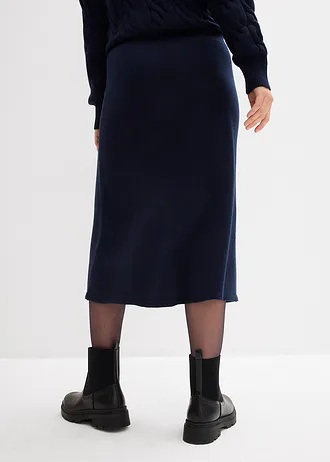 Midirok in een zachte viscosemix, Kleur: donkerblauw