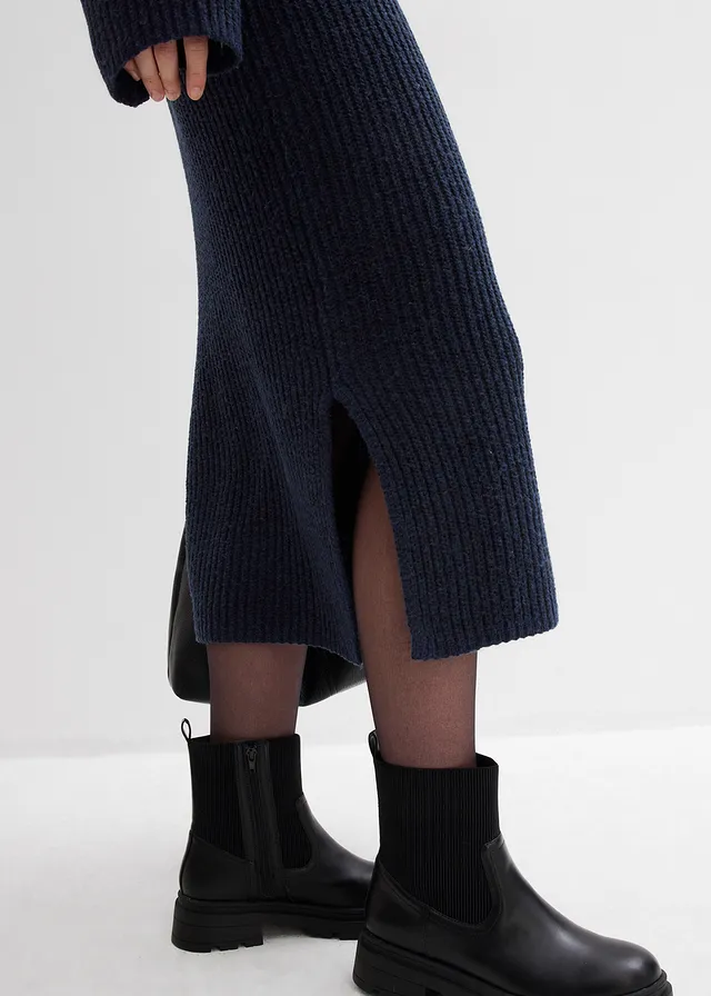 Robe en maille côtelée • bleu foncé • product-page.page-title-suffix