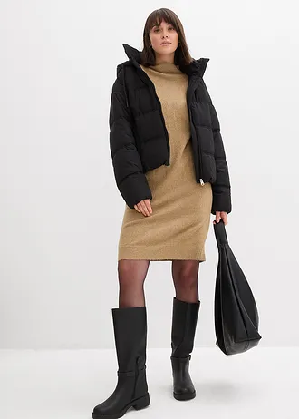 Gebreide gemêleerde jurk • lichtkaki • bonprix online shop