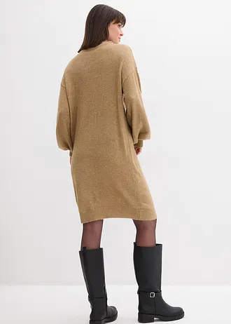 Robe en maille chinée • kaki clair • Boutique bonprix