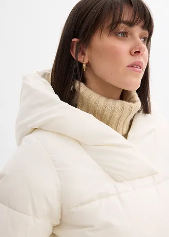 Mantou oversize, matlasat • alb perlat • magazin bonprix