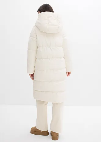 Prošívaný oversize kabát • perlově bílá • bonprix obchod