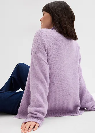 Oversized grof gebreid vest • zacht lila • bonprix online shop