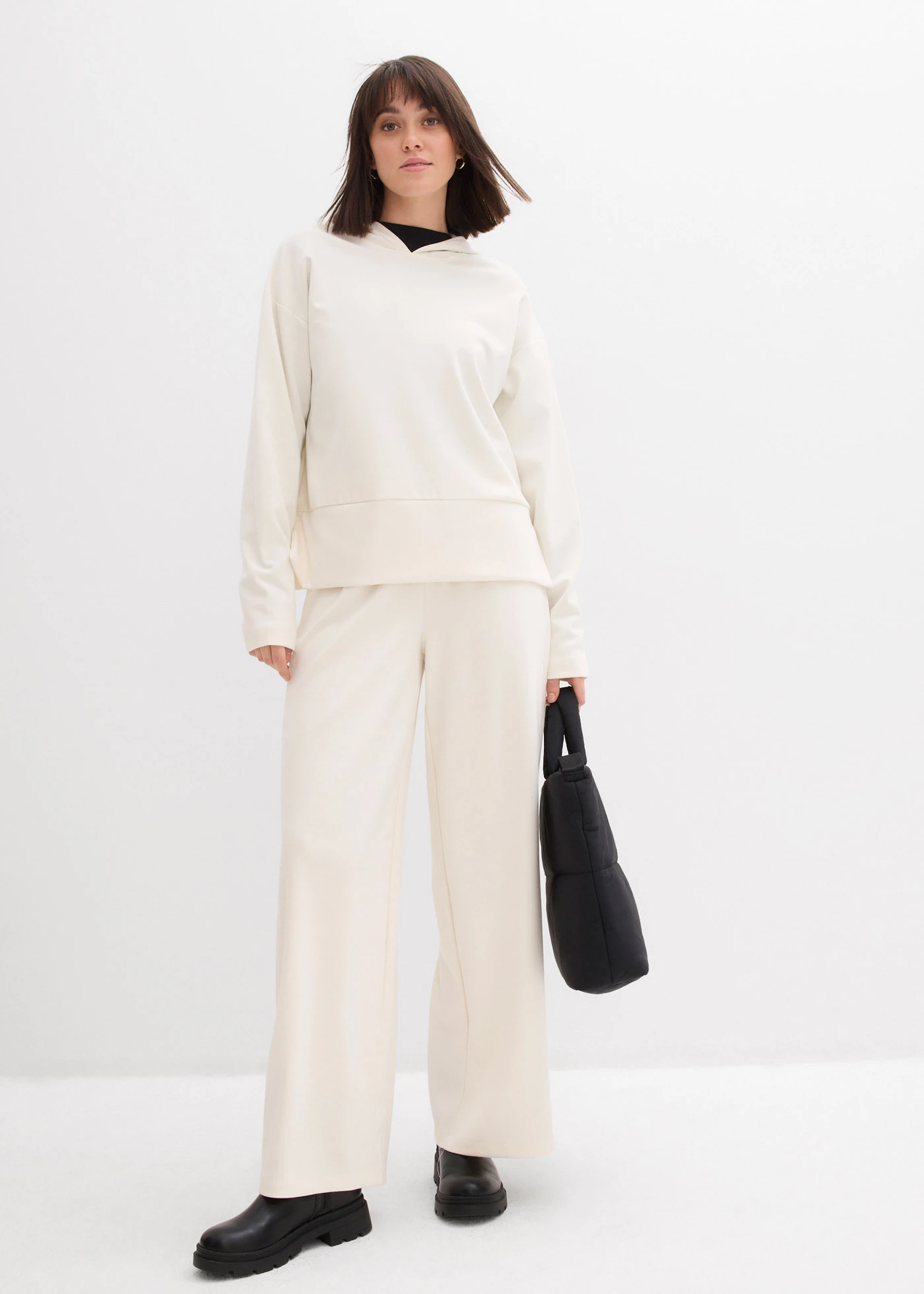 Marlene Dietrich broek van comfortabele Punto di Roma • parelwit • bonprix online shop