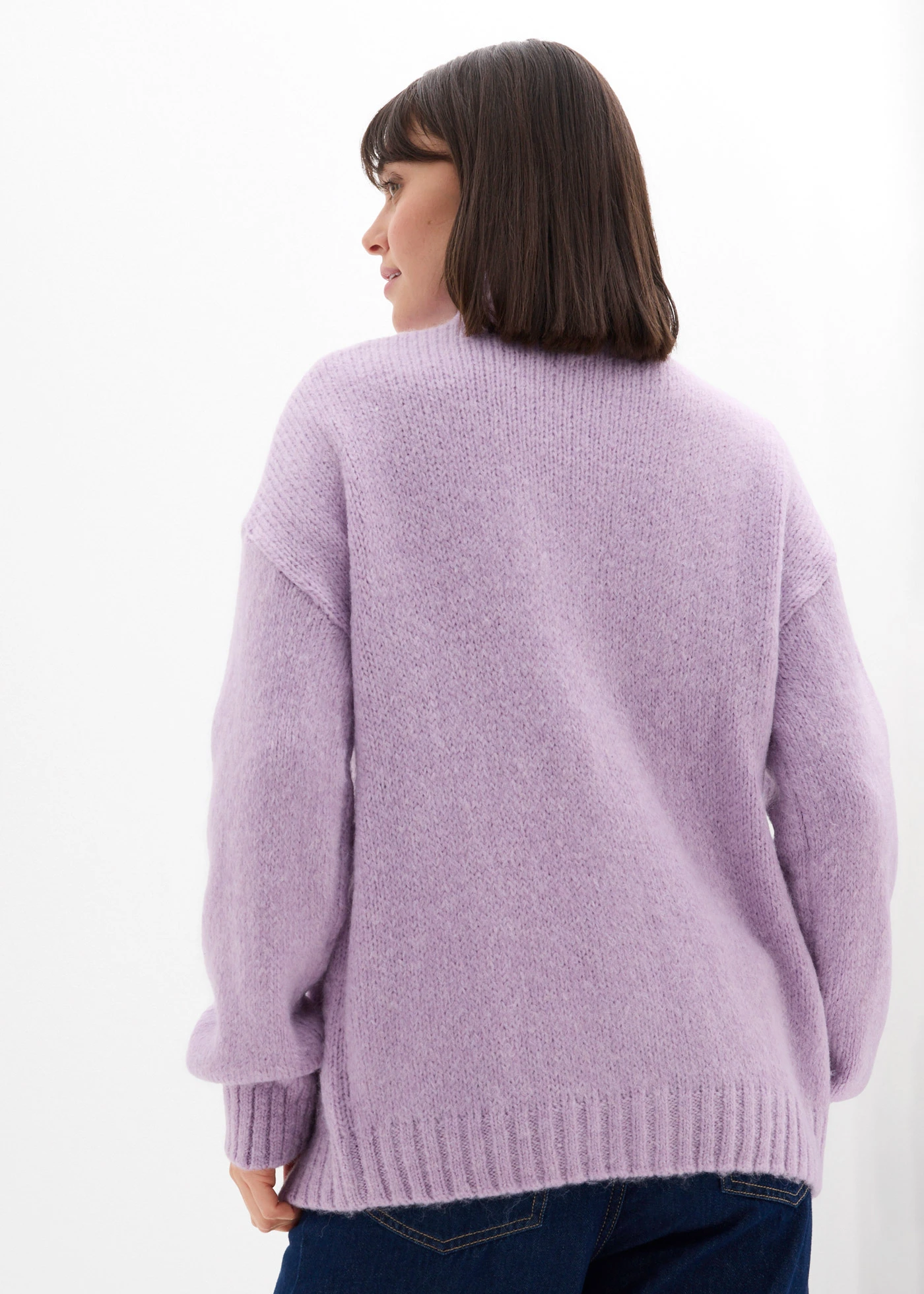 Oversized grof gebreid vest • zacht lila • bonprix online shop