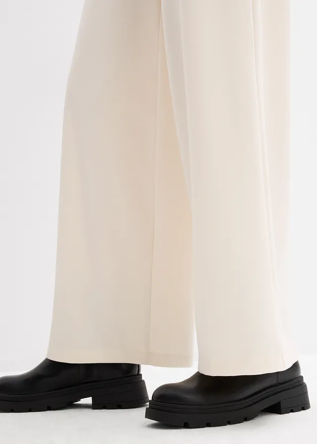 Marlene Dietrich broek van comfortabele Punto di Roma • parelwit • product-page.page-title-suffix