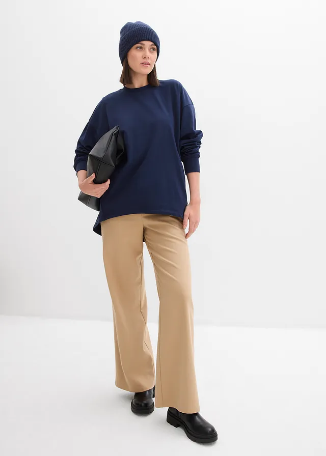 Sweat-shirt oversize, Couleur: bleu foncé