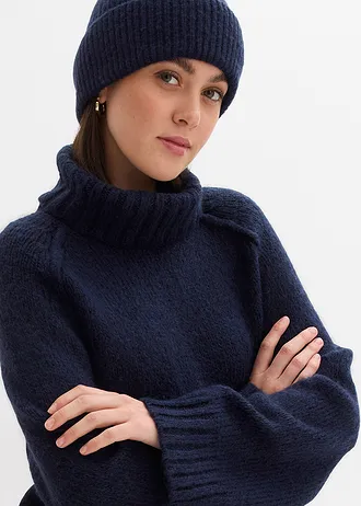 Pull oversize en grosse maille • bleu foncé • Boutique bonprix