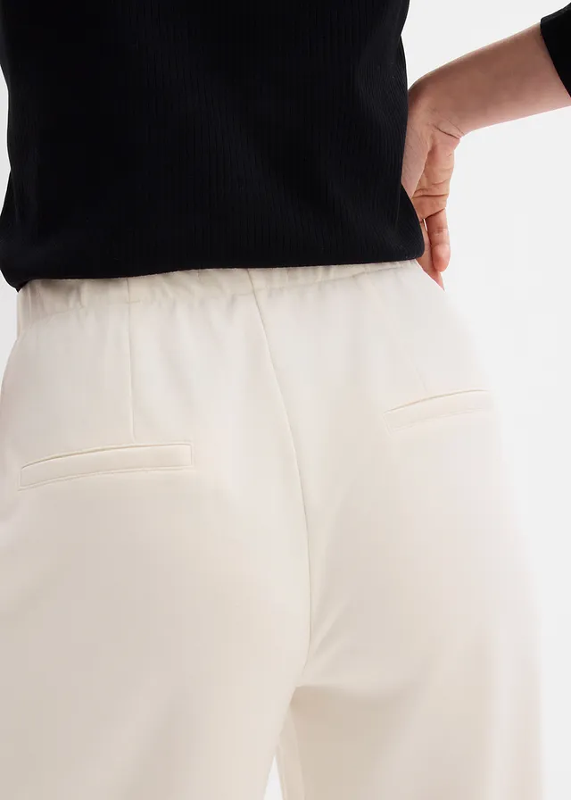 Marlene Dietrich broek van comfortabele Punto di Roma • parelwit • product-page.page-title-suffix