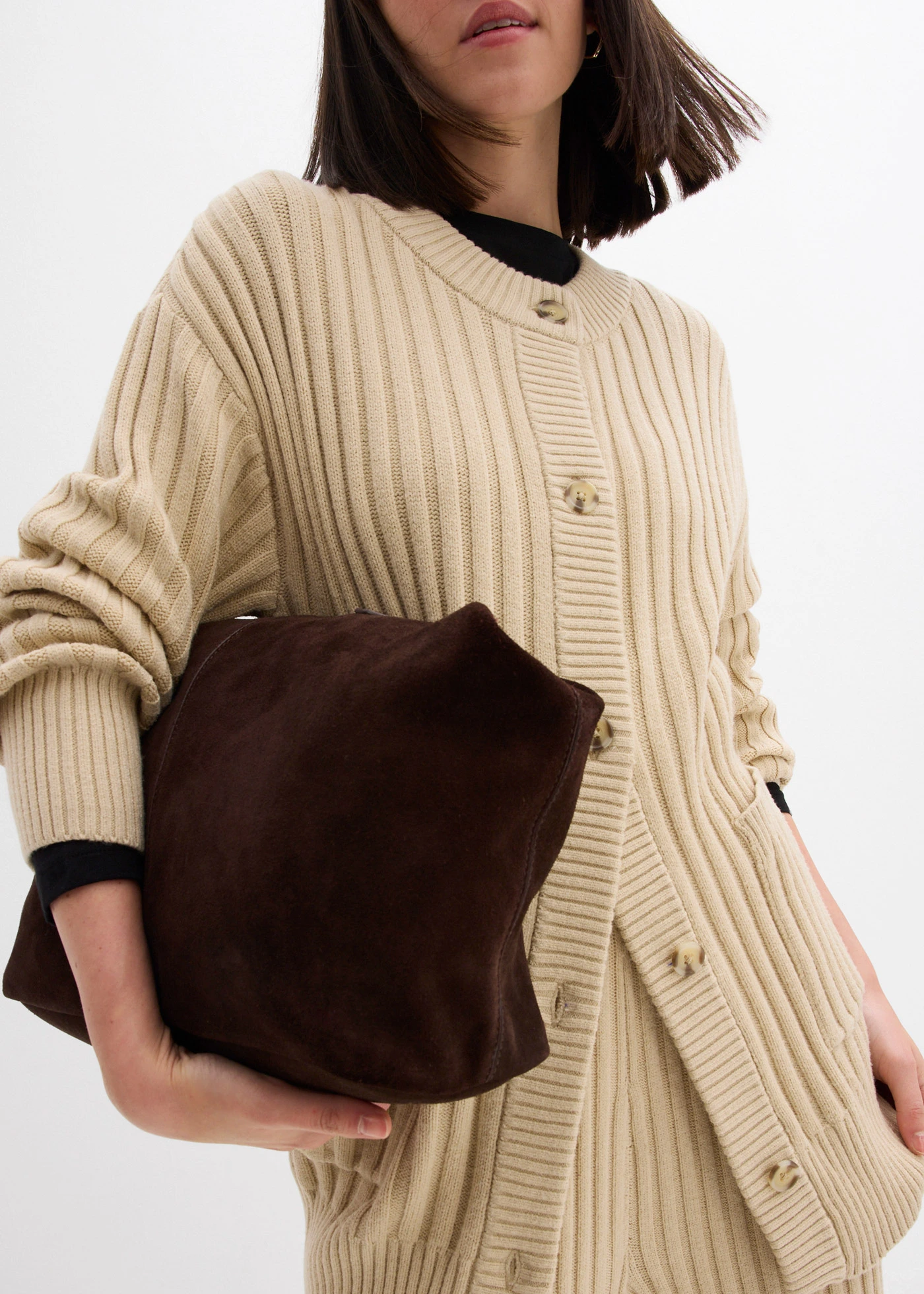 Gilet en maille douce • sable clair • Boutique bonprix