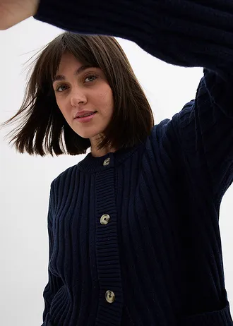 Pletený sveter z jemného viskózového mixu • tmavomodrá • obchod bonprix